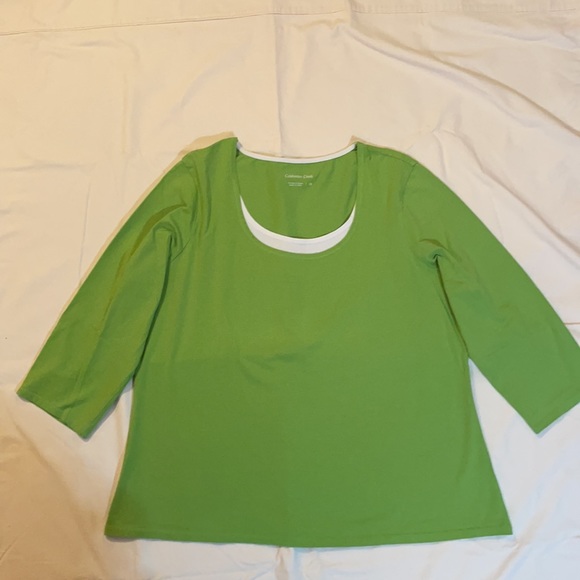 Coldwater Creek Sweatshirt matching T-shirt Green - Picture 9 of 10